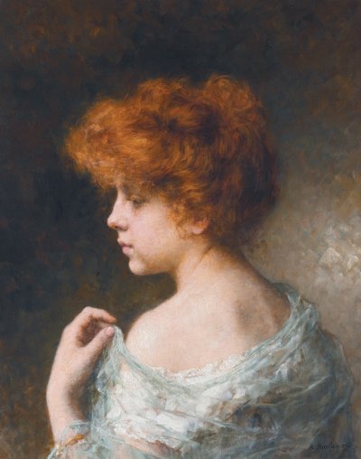 Retrato de una niña de Alexei Harlamov